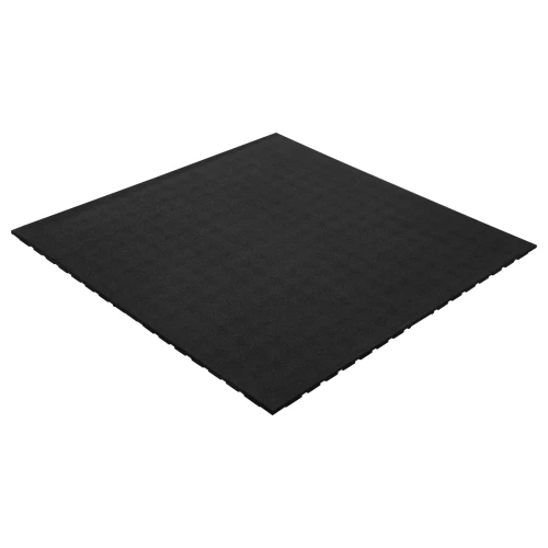 Mata gumowa łączona Connect ST 100x100 cm z wypustkami, czarna – kadr izometryczny