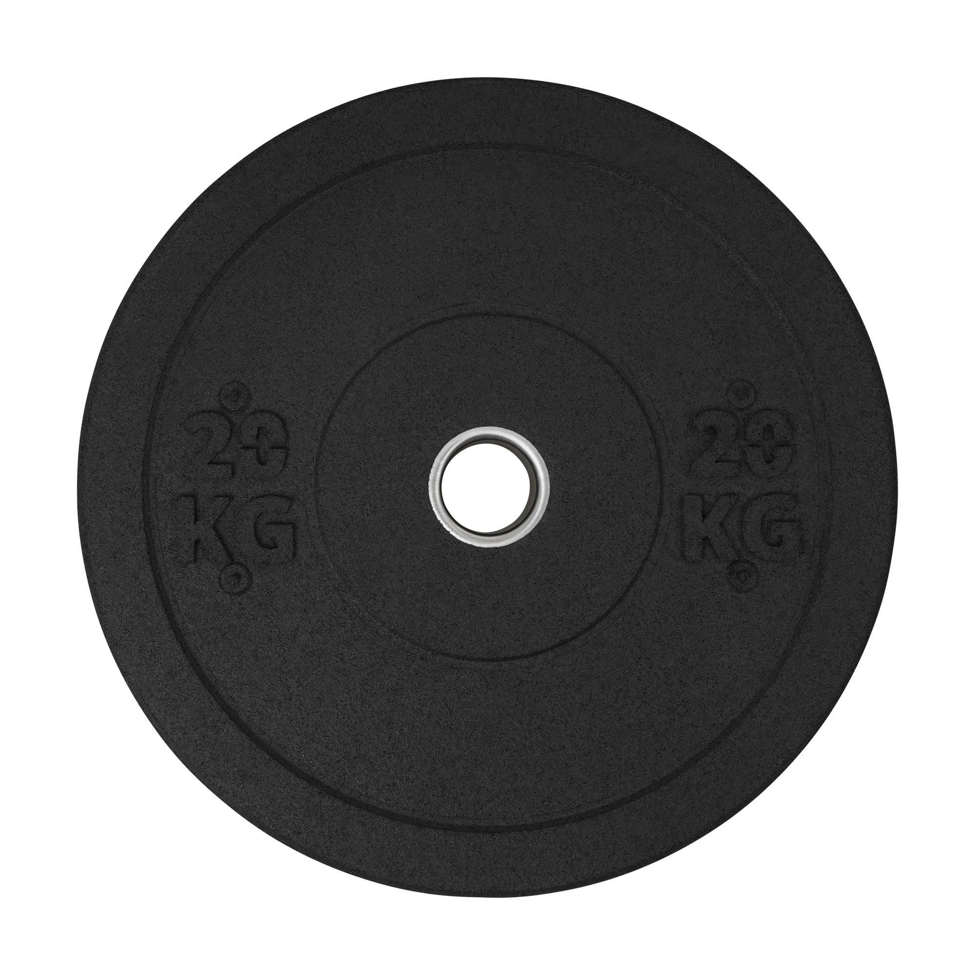 Talerz olimpijski Bumper Essential 20 kg – widok z przodu, najcięższy talerz w serii