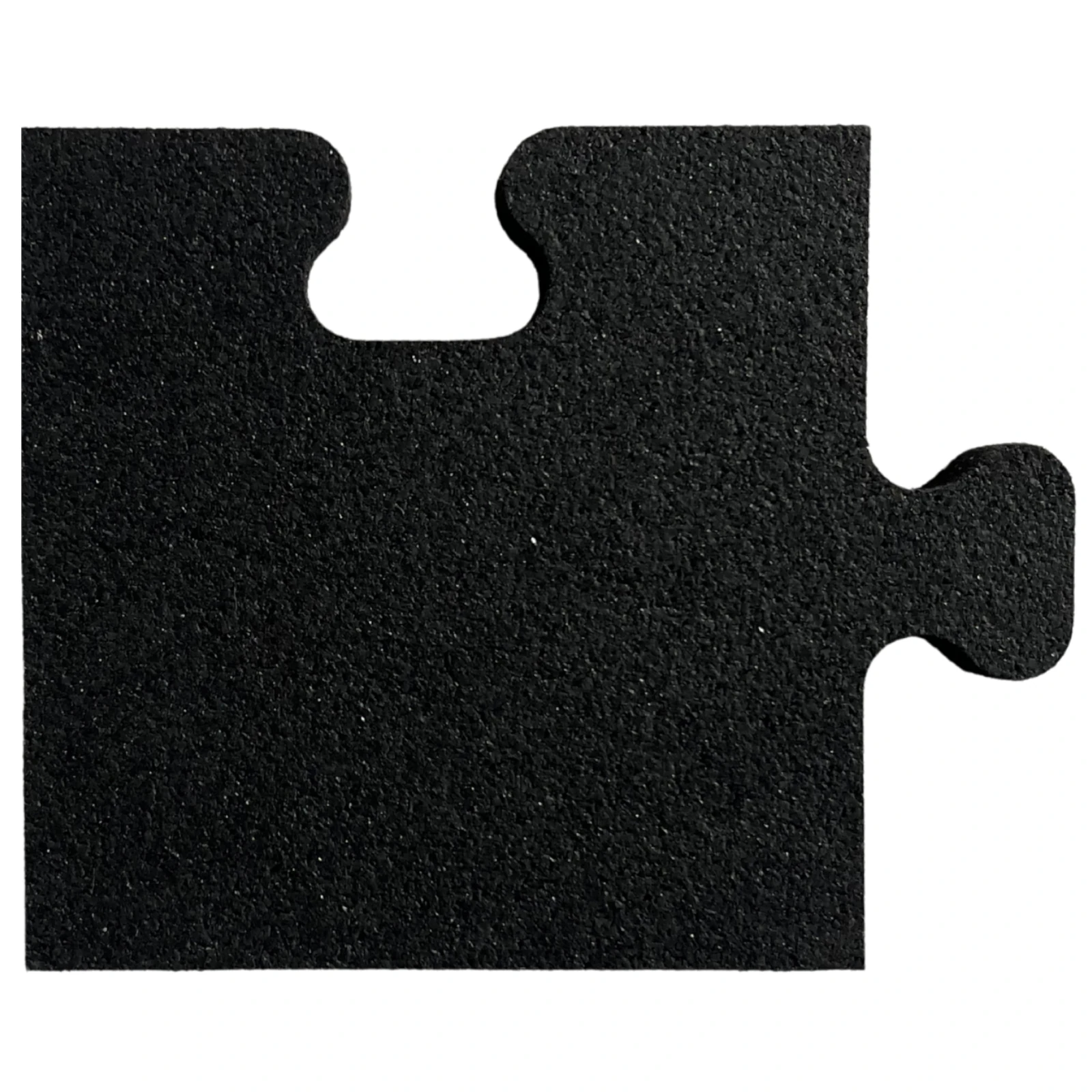 Czarna mata gumowa zakończenie narożne Puzzle PRO rzut z góry